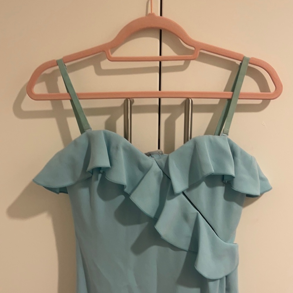 Blue cocktail midi dress